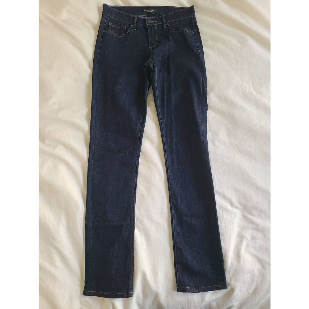 Banana Republic Girlfriend Jeans Womens 25 Blue Denim Straight Skinny Outdoor - Picture 2 of 6